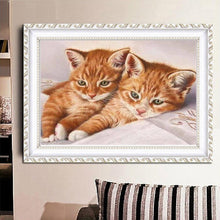 Charger l&#39;image dans la galerie, Chat - peinture en diamant complet - 40x30cm
