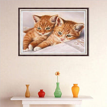 Charger l&#39;image dans la galerie, Chat - peinture en diamant complet - 40x30cm
