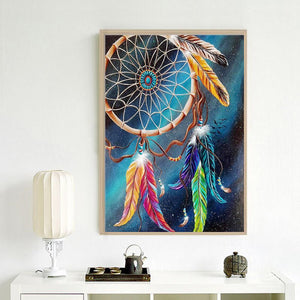 Dreamcatcher - diamant rond complet - 30x40cm