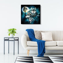 Charger l&#39;image dans la galerie, Wolfsset de nuit - peinture en diamant complet - 30x30cm
