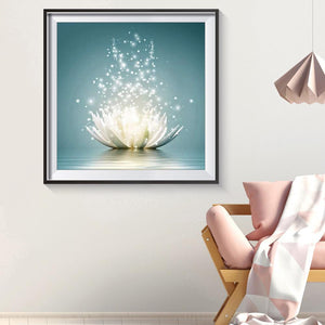 Ensemble de lotus Bloom - diamant rond complet - 35x35cm