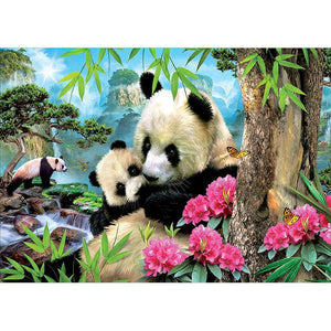 Panda - peinture en diamant complet - 40x30cm