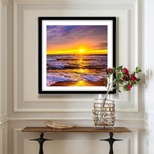 Charger l&#39;image dans la galerie, Coucher de soleil - peinture en diamant complet - 30x30cm
