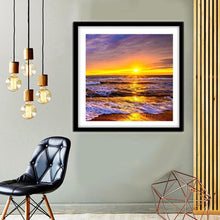 Charger l&#39;image dans la galerie, Coucher de soleil - peinture en diamant complet - 30x30cm
