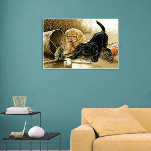 DogSets - peinture en diamant complet - 40x30cm