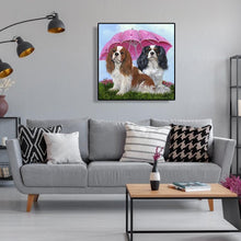 Charger l&#39;image dans la galerie, Umbrella chiens animaux - peinture diamant complet - 40x40cm
