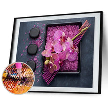 Charger l&#39;image dans la galerie, Fleur pourpre - peinture en diamant complet - 40x30cm
