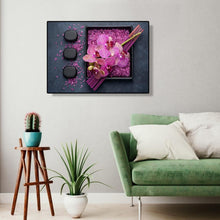 Charger l&#39;image dans la galerie, Fleur pourpre - peinture en diamant complet - 40x30cm
