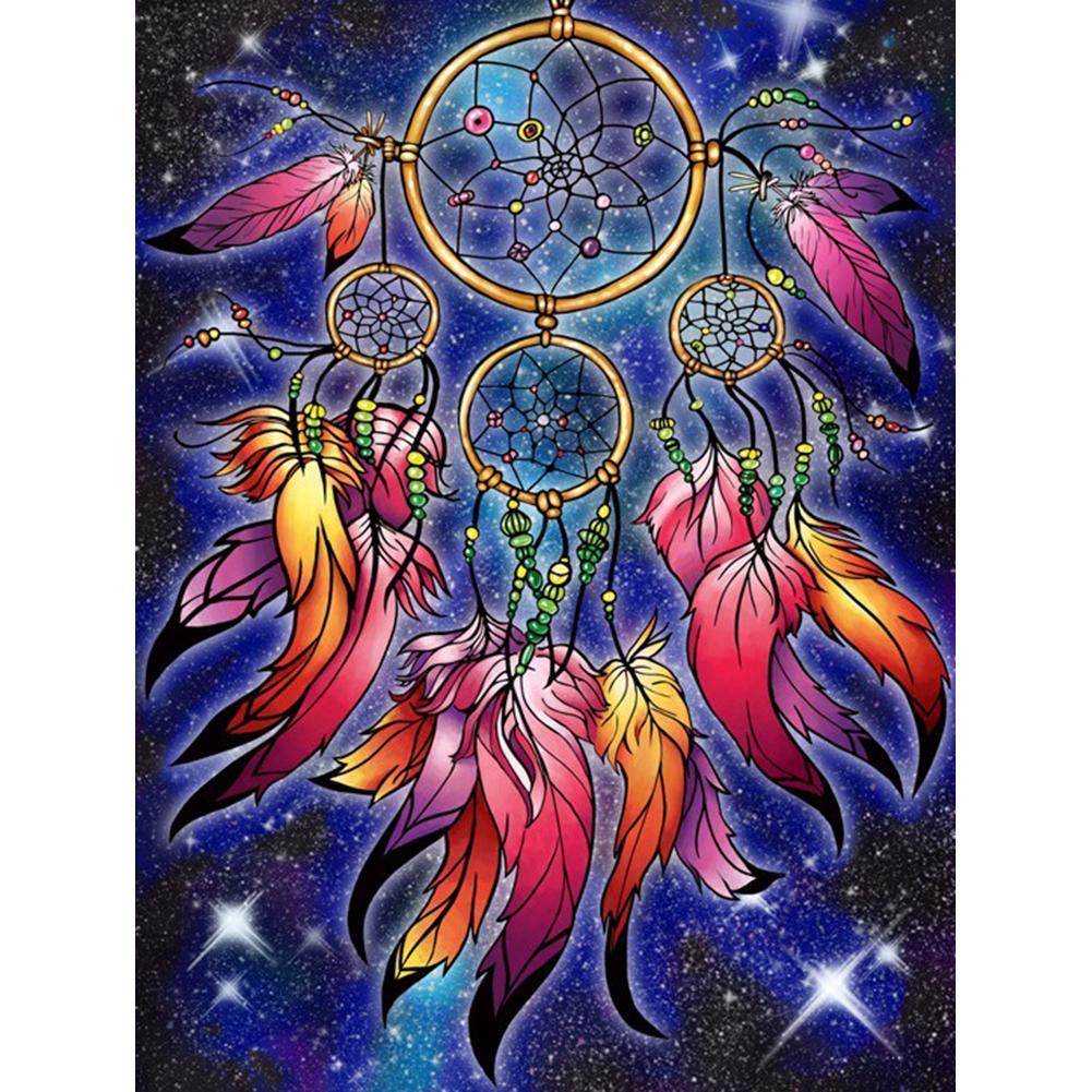 Dream catcher - peinture complète en diamant - 30x40cm