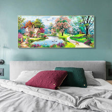 Charger l&#39;image dans la galerie, Paysage animal - diamant rond complet - 100x50cm
