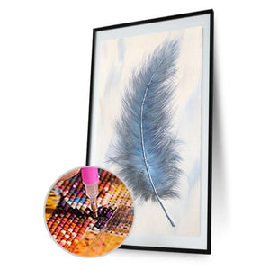 Plume - diamant rond complet - 45x85cm