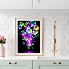 Charger l&#39;image dans la galerie, Cercle de bulles - diamant rond complet - 30x40cm
