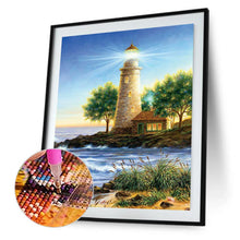 Charger l&#39;image dans la galerie, Phare - diamant rond complet - 30x40cm
