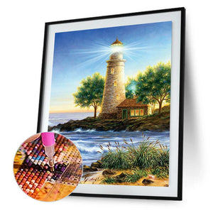 Phare - diamant rond complet - 30x40cm