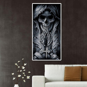 Skeleton pray - diamant rond complet - 45x85cm