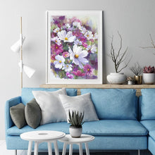 Charger l&#39;image dans la galerie, Fleurs de fleur - diamant rond complet - 30x40cm
