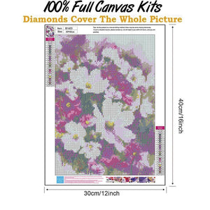 Fleurs de fleur - diamant rond complet - 30x40cm