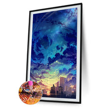 Charger l&#39;image dans la galerie, Ciel - diamant rond complet - 45x85cm
