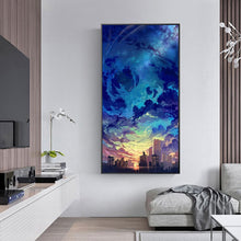 Charger l&#39;image dans la galerie, Ciel - diamant rond complet - 45x85cm
