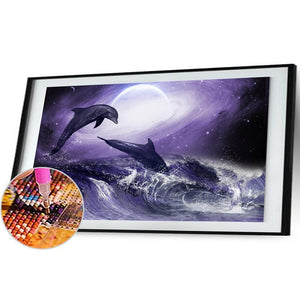 Dolphin - diamant rond complet - 100x50cm
