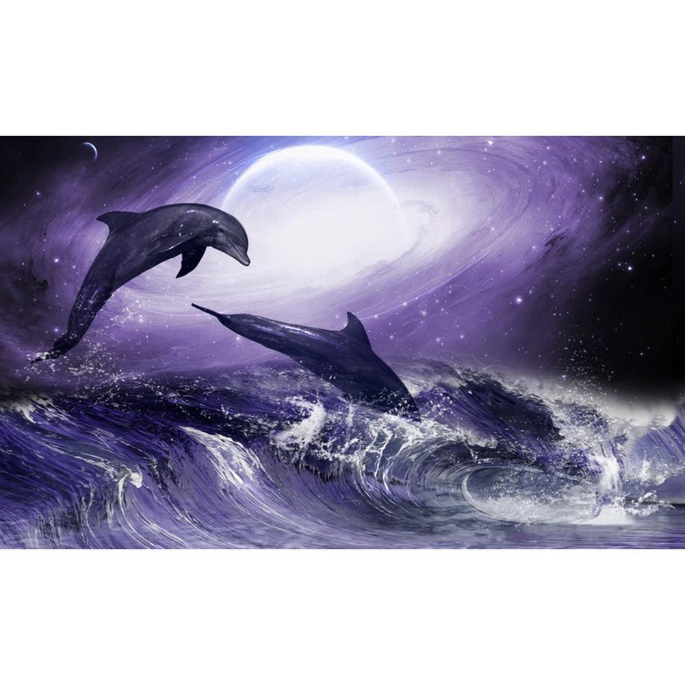 Dolphin - diamant rond complet - 100x50cm