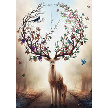 Charger l&#39;image dans la galerie, Cerf - diamant rond complet - 45x85cm
