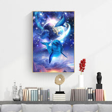 Charger l&#39;image dans la galerie, Dolphin - diamant rond complet - 30x40cm
