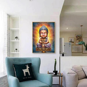 Bouddha - diamant rond complet - 30x40cm