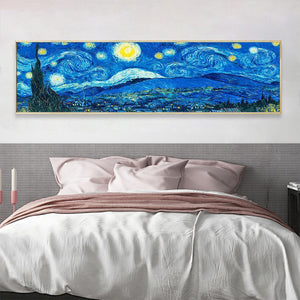 80x30cm ciel de nuit abstrait - diamant rond complet - 80x30cm