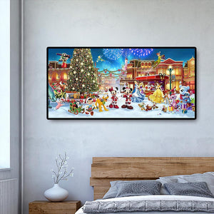 Parc de Noël noël xmas - diamant rond complet - 100x50cm