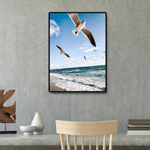 Charger l&#39;image dans la galerie, Mouette volante - diamant rond complet - 30x40cm
