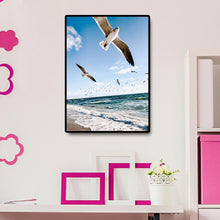 Charger l&#39;image dans la galerie, Mouette volante - diamant rond complet - 30x40cm
