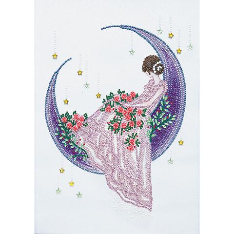 GIRL MOON BRICOLAGE CRISTAL STRASS DIAMANT PEINTURE 30*40cm