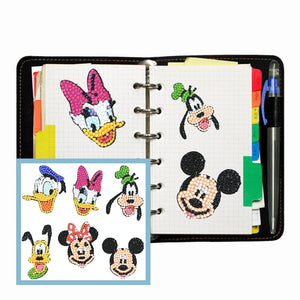 6pcs-Mickey Mouse-Diamond Painting Autocollants