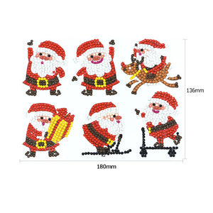 6pcs-Christmas-Diamond Painting Autocollants