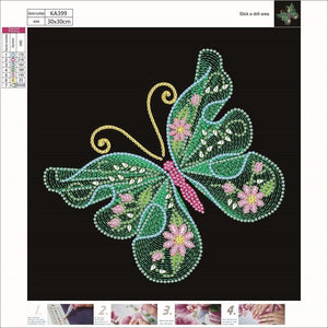 Papillon-Cristal Strass Diamant Peinture (30*30CM)