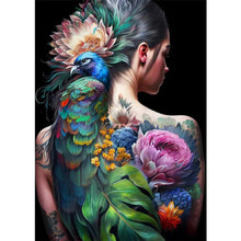 Charger l&#39;image dans la galerie, Personnalité Flower Girl Bird Back-Full Drill Diamond Painting
