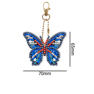 5pièces Papillon Simple face Porte-clés