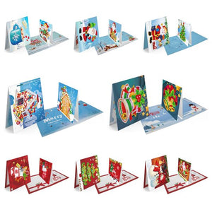 8 PIÈCES/ENSEMBLE 3D CARTES DE VOEUX DE NOËL PEINTURE AU DIAMANT