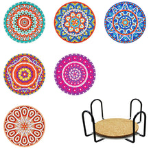 Charger l&#39;image dans la galerie, 8pcs/set +1 rack de stockage-Mandala-Bois Diamond Coaster
