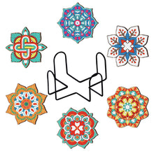 Charger l&#39;image dans la galerie, 8pcs/set +1 rack de stockage-Mandala-Bois Diamond Coaster
