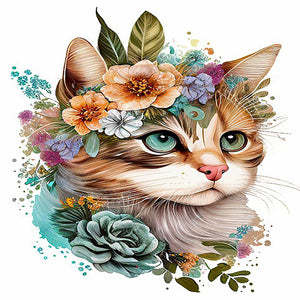 Flower Animal-Full Round Diamond Painting-30x30cm