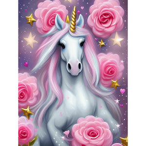 Unicorn-Full Round Diamond Painting-30x40cm