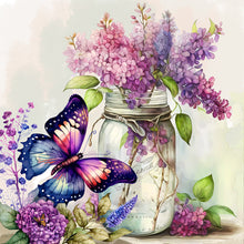 Charger l&#39;image dans la galerie, Lavender Butterfly-Full Diamond Painting-30x30cm
