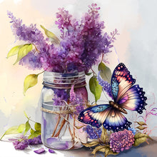 Charger l&#39;image dans la galerie, Lavender Butterfly-Full Diamond Painting-30x30cm
