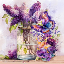 Charger l&#39;image dans la galerie, Lavender Butterfly-Full Diamond Painting-30x30cm
