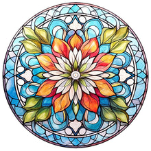 Charger l&#39;image dans la galerie, Sirène en Vitrail Flower-Full Round Diamond Painting-30x30cm
