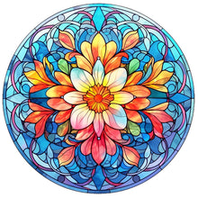 Charger l&#39;image dans la galerie, Sirène en Vitrail Flower-Full Round Diamond Painting-30x30cm
