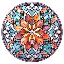 Charger l&#39;image dans la galerie, Sirène en Vitrail Flower-Full Round Diamond Painting-30x30cm
