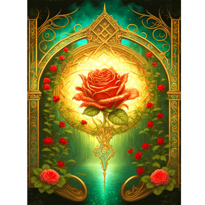 Rose-Full Round Diamond Painting-30x40cm